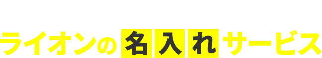 ロットやご予算に合わせて選べる！ ライオンの名入れサービス